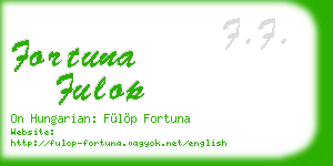 fortuna fulop business card